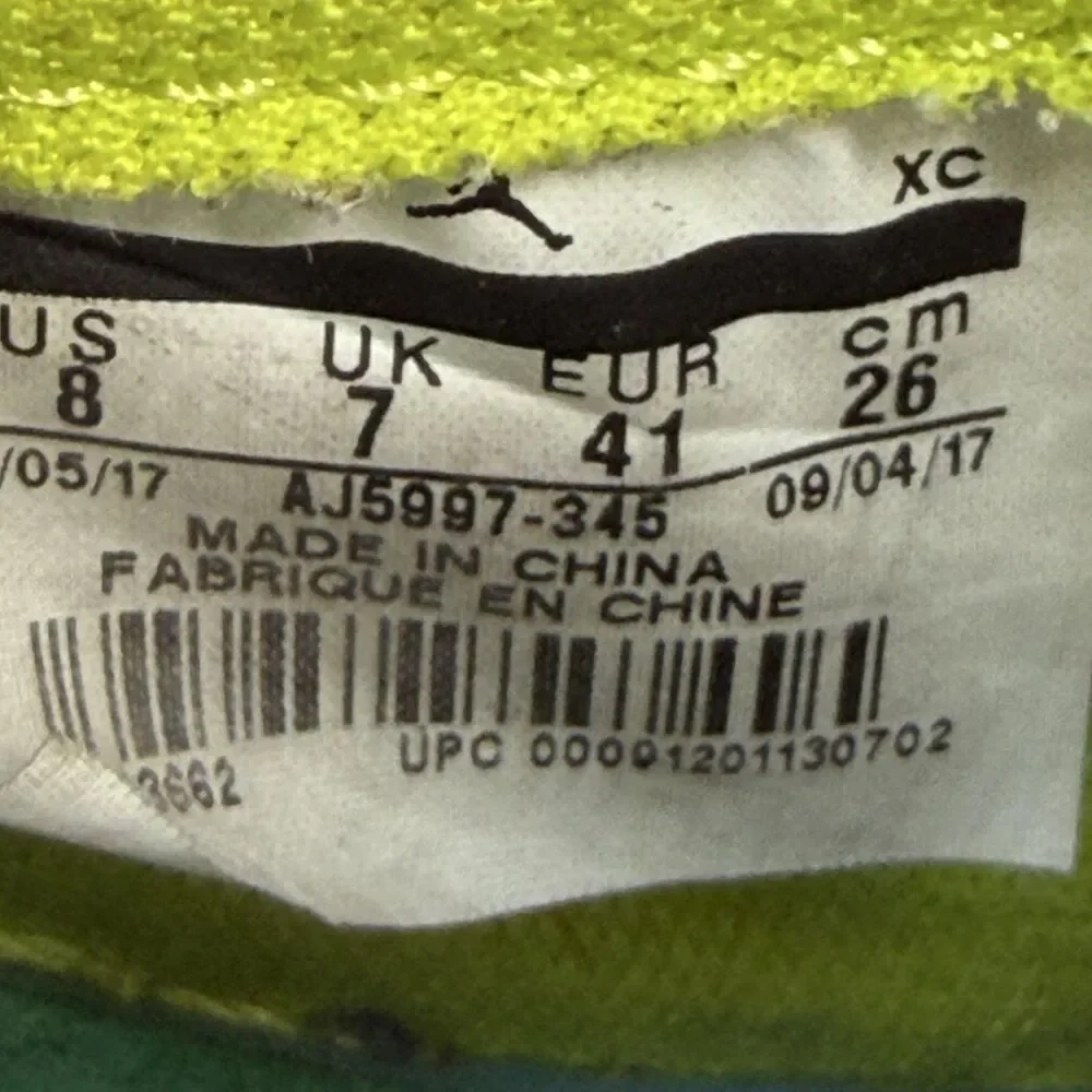 Jordan 1 Retro High OG Gatorade Shoes Mens Size 8 Yellow Sneakers AJ5997-345